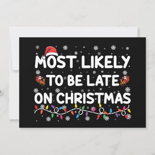 Invitation Probablement En Retard Sur Le Pyjama De Noël (Devant)