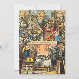 Invitation Procès d'Alice : Le valet de cœur Vintage