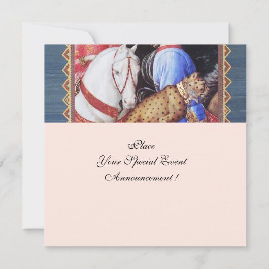 Invitation Procession du Mage Melchior,Cavaliers,Chat Sauvage (Dos)