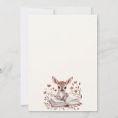 Invitation Prochain chapitre  animaux fleurs sauvages shower  (Dos)