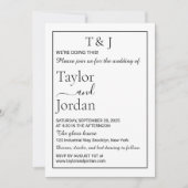 Invitation Product Title Modern Black Floral Moody Minimalist (Devant)