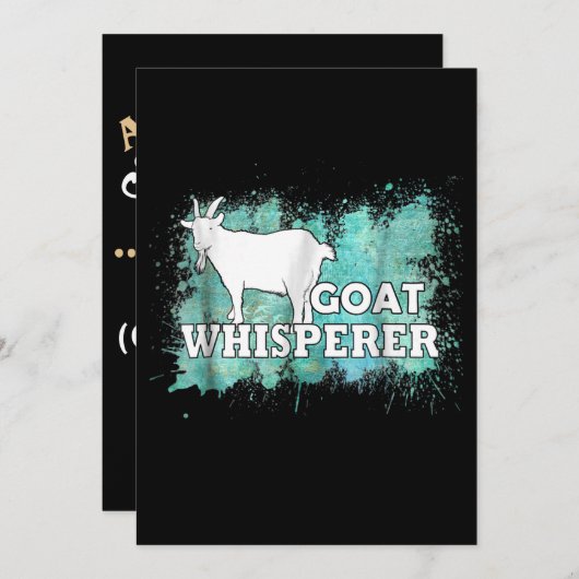 Invitation Producteur de chèvres Whisperer (Devant / Derrière)