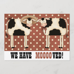 Invitation Produit laitier de vaches cuites Changement d'adre
