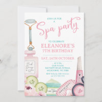 Produits de beauté Spa Fête Anniversaire Invitatio