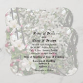 Invitation Produits de mariage d'arbre de pommier en fleurs (Devant / Derrière)