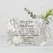 Invitation Produits de mariage d'arbre de pommier en fleurs (Debout devant)