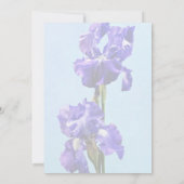 Invitation Produits de mariage paire d'iris violets (Dos)
