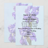 Invitation Produits de mariage paire d'iris violets (Devant / Derrière)