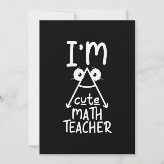 Invitation Prof de maths Je suis professeur de mathématiques (Devant)