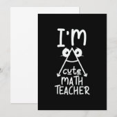 Invitation Prof de maths Je suis professeur de mathématiques (Devant / Derrière)