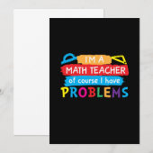 Invitation Prof de maths Je suis un professeur de mathématiqu (Devant / Derrière)
