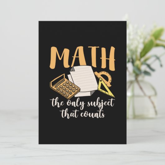 Invitation Prof de maths Math la seule matière (Debout devant)