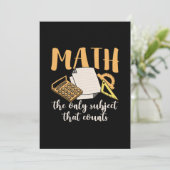 Invitation Prof de maths maths la seule matière (Debout devant)