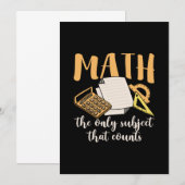 Invitation Prof de maths maths la seule matière (Devant / Derrière)