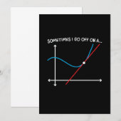 Invitation Prof de maths parfois je déraille (Devant / Derrière)