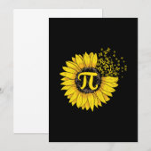 Invitation Prof de maths Pi Nombre Tournesol (Devant / Derrière)