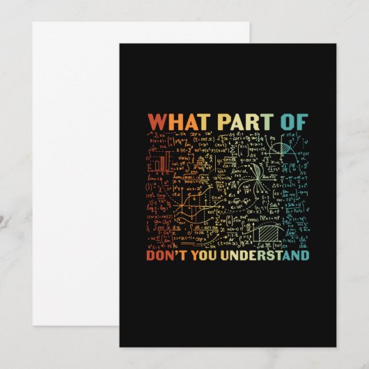 Invitation Prof de maths quelle partie des maths (Devant / Derrière)