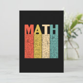 Invitation Prof de maths vintage définition des maths (Debout devant)