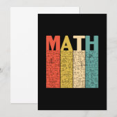 Invitation Prof de maths vintage définition des maths (Devant / Derrière)