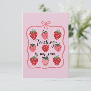 Invitation Professeur amoureux de fraise l'enseignement est m