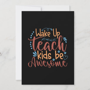 Invitation Professeur Art Réveillez-Vous Apprendre Aux Enfant