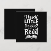 Invitation Professeur Cadeaux | J'Apprends Aux Petits À Lire (Devant / Derrière)