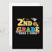 Invitation Professeur de 2e année, j'arrive en 2e année (Devant / Derrière)