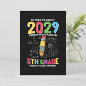 Invitation Professeur de 5e année 5e année durant un monde (Debout devant)