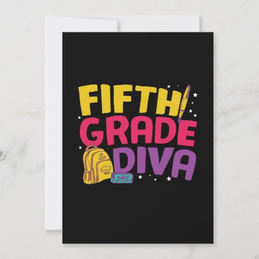 Invitation Professeur de 5e année Diva de cinquième année (Devant)
