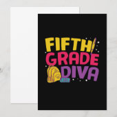 Invitation Professeur de 5e année Diva de cinquième année (Devant / Derrière)