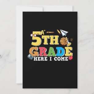 Invitation Professeur de 5e année Me voici en 5e année