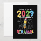 Invitation Professeur de 5e année pendant une période mondial (Devant / Derrière)