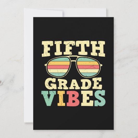 Invitation Professeur de 5e année Vibes de cinquième année (Devant)