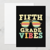 Invitation Professeur de 5e année Vibes de cinquième année (Devant / Derrière)