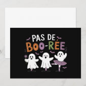 Invitation Professeur de danse de ballet fantôme Pas de BOO-r (Devant / Derrière)