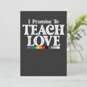 Invitation Professeur De Fierté LGBT Je Promets D'Enseigner L (Debout devant)