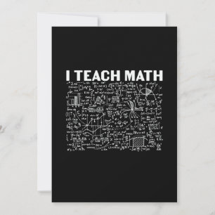 Invitation Professeur de mathématiques J'enseigne les mathéma