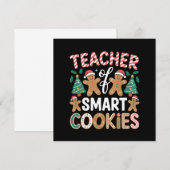 Invitation Professeur de Noël de biscuits intelligents pain d (Devant / Derrière)