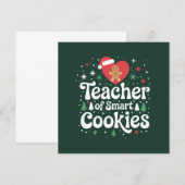 Invitation Professeur de Noël de cookies intelligents (Devant / Derrière)