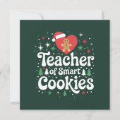Invitation Professeur de Noël de cookies intelligents (Devant)
