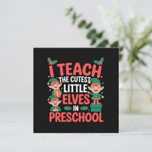 Invitation Professeur de Noël J'enseigne aux Elfes les Plus M
