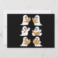 Professeur d'Halloween Fantôme lisant des livres B