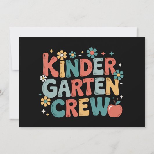 Invitation Professeur Équipe de maternelle Retour à l'école (Devant)