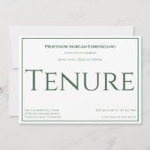 Invitation Professeur Green Profession Professeur Fête Invita (Devant)