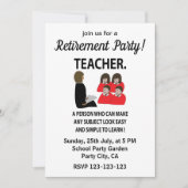 Invitation Professeur Tuteur École Fête de Retraite Professeu (Devant)