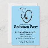 Invitation Profession Médicale modifiable Stethoscope Invitat (Devant)