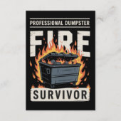 Invitation Professional Dumpster Fire Survivor Funny Work  (Devant)
