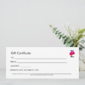 Invitation Professional Simple Custom Logo Gift Certificate (Debout devant)