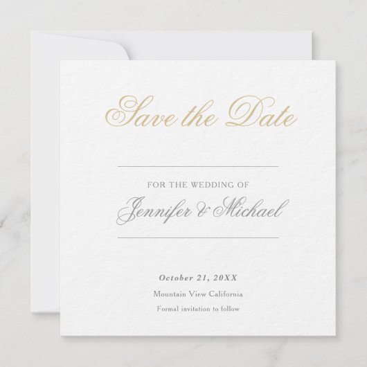 Invitation Professionnel de mariage minimaliste (Devant)
