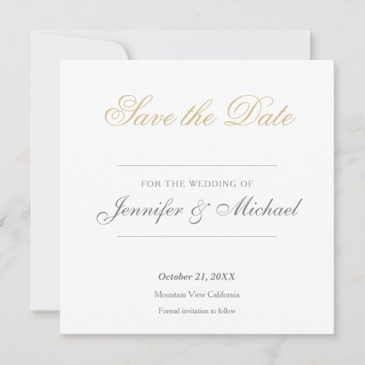 Invitation Professionnel de mariage minimaliste (Devant)